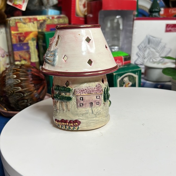 Kimberly Designs 2001 Ceramic 2Pc Votive Tea Light Candle Holder Angel Winter - Picture 4 of 9